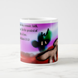 Jesus ist Liebe Jumbo-Tasse