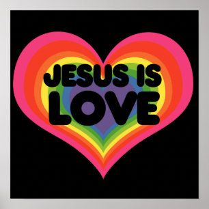 Jesus ist Liebe Poster