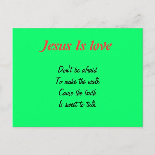 Jesus ist Liebe Postkarten (Vorderseite)