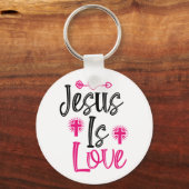 Jesus ist Liebe Schlüsselanhänger (Vorderseite)