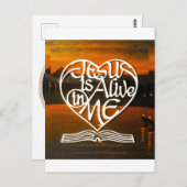JESUS ist live in ME Postcard Postkarte (Vorne/Hinten)