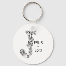 Jesus ist Lord Black & White Floral