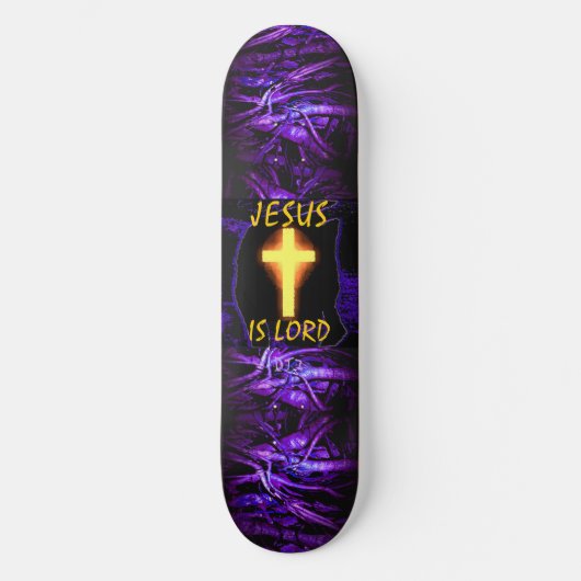 Jesus ist Lord Cross Skateboard (Vorderseite)