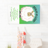 Jesus ist Lord - Fluffy Sheep Banner (Insitu)