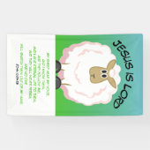 Jesus ist Lord - Fluffy Sheep Banner (Horizontal)
