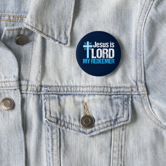 Jesus ist Lord My Redeemer Christliche Cross Churc Button (Beispiel)