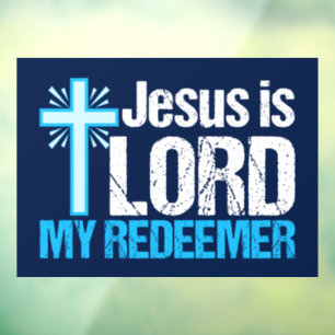 Jesus ist Lord My Redeemer Christliche Cross Churc Fensteraufkleber