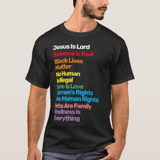Jesus ist Lord Science ist eine wahre Black Lives  T-Shirt (Vorderseite)
