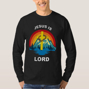 Jesus ist Lord Sunset Cross Crown von Thorns Chris T-Shirt
