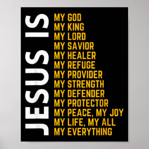 Jesus ist mein Alles Christlicher Gott Jesus Relig Poster