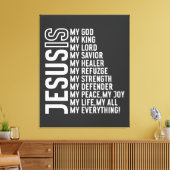 Jesus ist mein ... Alles Leinwanddruck (Insitu (Wohnzimmer))