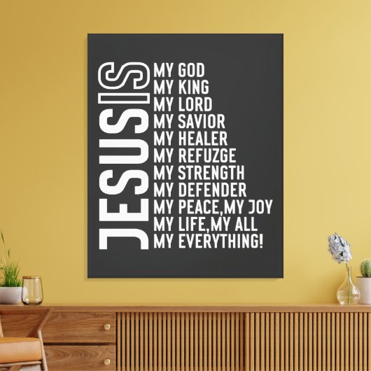 Jesus ist mein ... Alles Leinwanddruck (Insitu (Wohnzimmer))