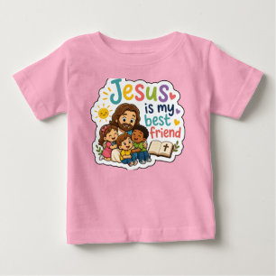 Jesus ist mein bester Freund Süße Kinder Christlic Baby T-shirt
