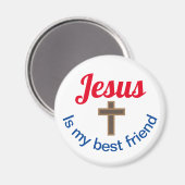 Jesus ist mein bester Friendkreismagnet Magnet (Vorderseite/Rückseite)