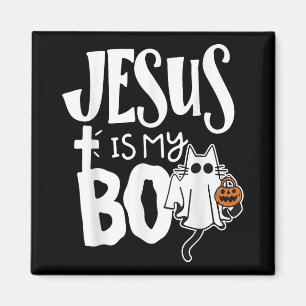 Jesus ist mein Boo - lustig Spooky Katze Christlic Magnet