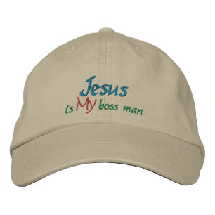 Jesus ist mein Boss Mann - Vorlage Bestickte Kappe