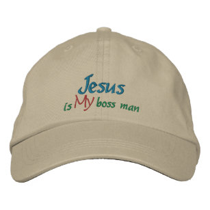 Jesus ist mein Chef-Mann - Schablone Bestickte Kappe
