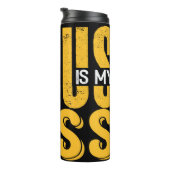 Jesus ist mein Chef Thermosbecher (Nach rechts gedreht)