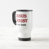 Jesus ist mein Christlicher Glaubensstichvers Reisebecher (Vorderseite Links)