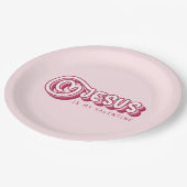 Jesus ist mein Christlicher Herzschrittmacher Pappteller (Schrägansicht)