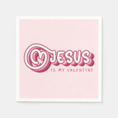 Jesus ist mein Christlicher Herzschrittmacher Serviette (Vorderseite)