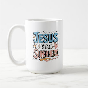 Jesus ist mein Christlicher Superheld Kaffeetasse