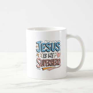 Jesus ist mein Christlicher Superheld Kaffeetasse