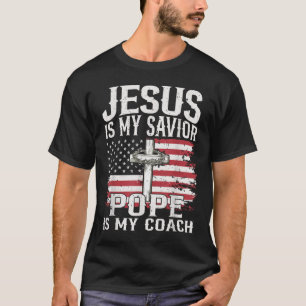 Jesus ist mein Erlöser Papst ist mein Trainer Vint T-Shirt