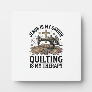 Jesus Ist Mein Erlöser Quilten Ist Meine Therapie Fotoplatte