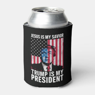 Jesus ist mein Erlöser Trump ist mein Präsident 20 Dosenkühler