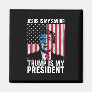 Jesus ist mein Erlöser Trump ist mein Präsident 20 Magnet