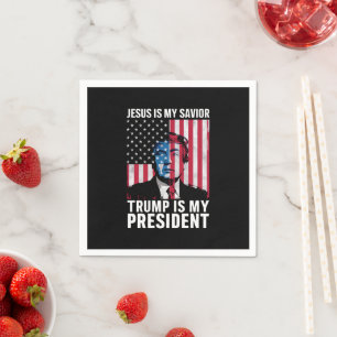 Jesus ist mein Erlöser Trump ist mein Präsident 20 Serviette