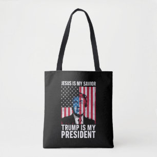 Jesus ist mein Erlöser Trump ist mein Präsident 20 Tasche