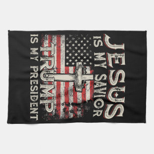 Jesus ist mein Erlöser, Trump ist mein Präsident A Geschirrtuch