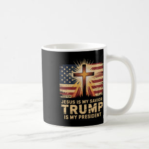 Jesus ist mein Erlöser, Trump ist mein Präsident B Kaffeetasse