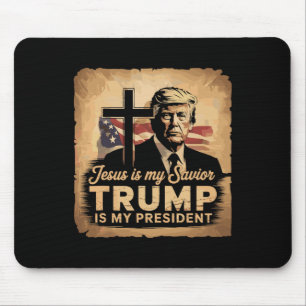 Jesus ist mein Erlöser Trump ist mein Präsident Bi Mousepad