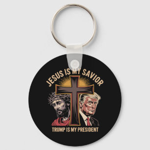 Jesus ist mein Erlöser Trump ist mein Präsident Bi Schlüsselanhänger