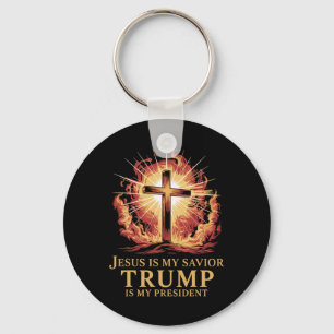 Jesus ist mein Erlöser Trump ist mein Präsident Ch Schlüsselanhänger