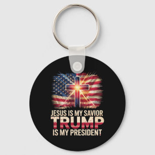 Jesus ist mein Erlöser Trump ist mein Präsident Ch Schlüsselanhänger
