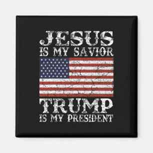 Jesus ist mein Erlöser Trump ist mein Präsident  Magnet