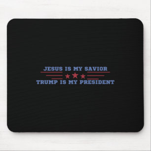 Jesus ist mein Erlöser Trump ist mein Präsident  Mousepad