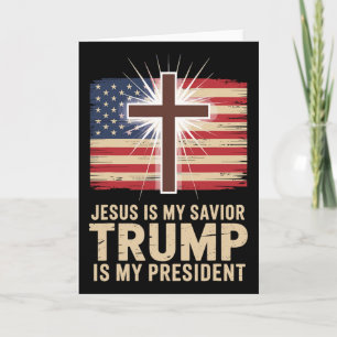 Jesus ist mein Erlöser Trump ist mein Präsident Po Karte