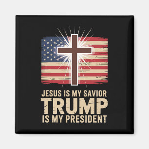 Jesus ist mein Erlöser Trump ist mein Präsident Po Magnet