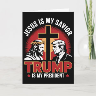 Jesus ist mein Erlöser Trump ist mein Präsident Pr Karte