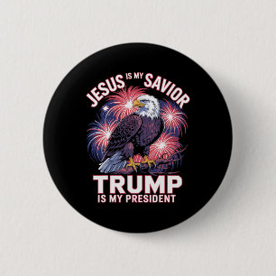 Jesus ist mein Erlöser Trump ist mein Präsident Re Button