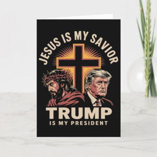 Jesus ist mein Erlöser Trump ist mein Präsident Re Karte