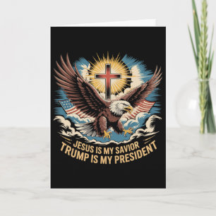 Jesus ist mein Erlöser Trump ist mein Präsident Tr Karte