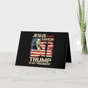 Jesus ist mein Erlöser Trump ist mein Präsident US Dankeskarte