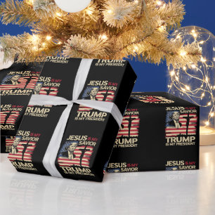 Jesus ist mein Erlöser Trump ist mein Präsident US Geschenkpapier
