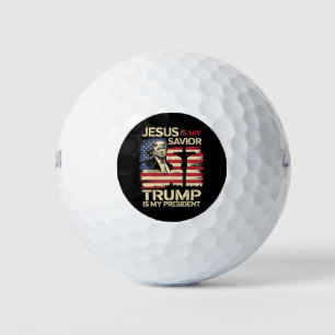 Jesus ist mein Erlöser Trump ist mein Präsident US Golfball